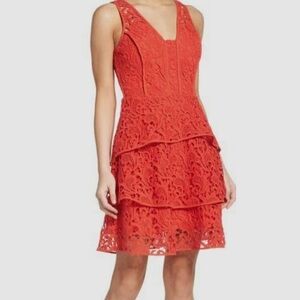 Adelyn Rae Red Lace Sun Dress | Women’s Size Medium